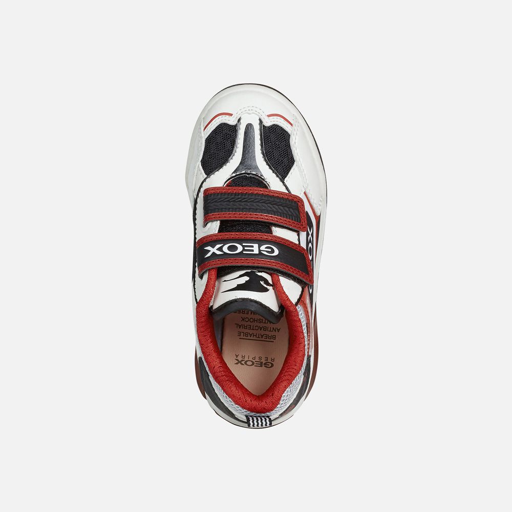 Geox Sneakers White/Red Inek - Geox Boys Shoes - YFOWRJ379